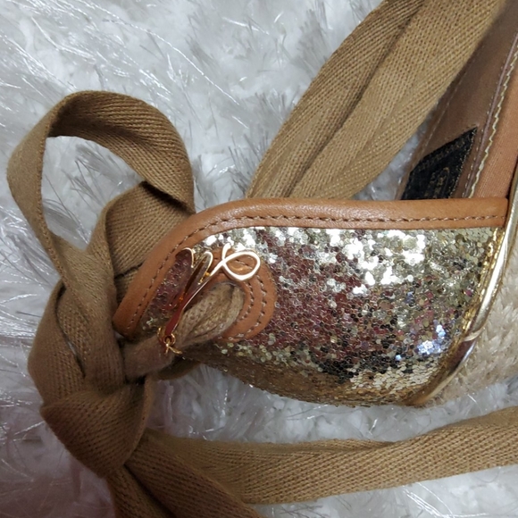 Sperry espadrill glittery sandals size 8.5 - Picture 5 of 13
